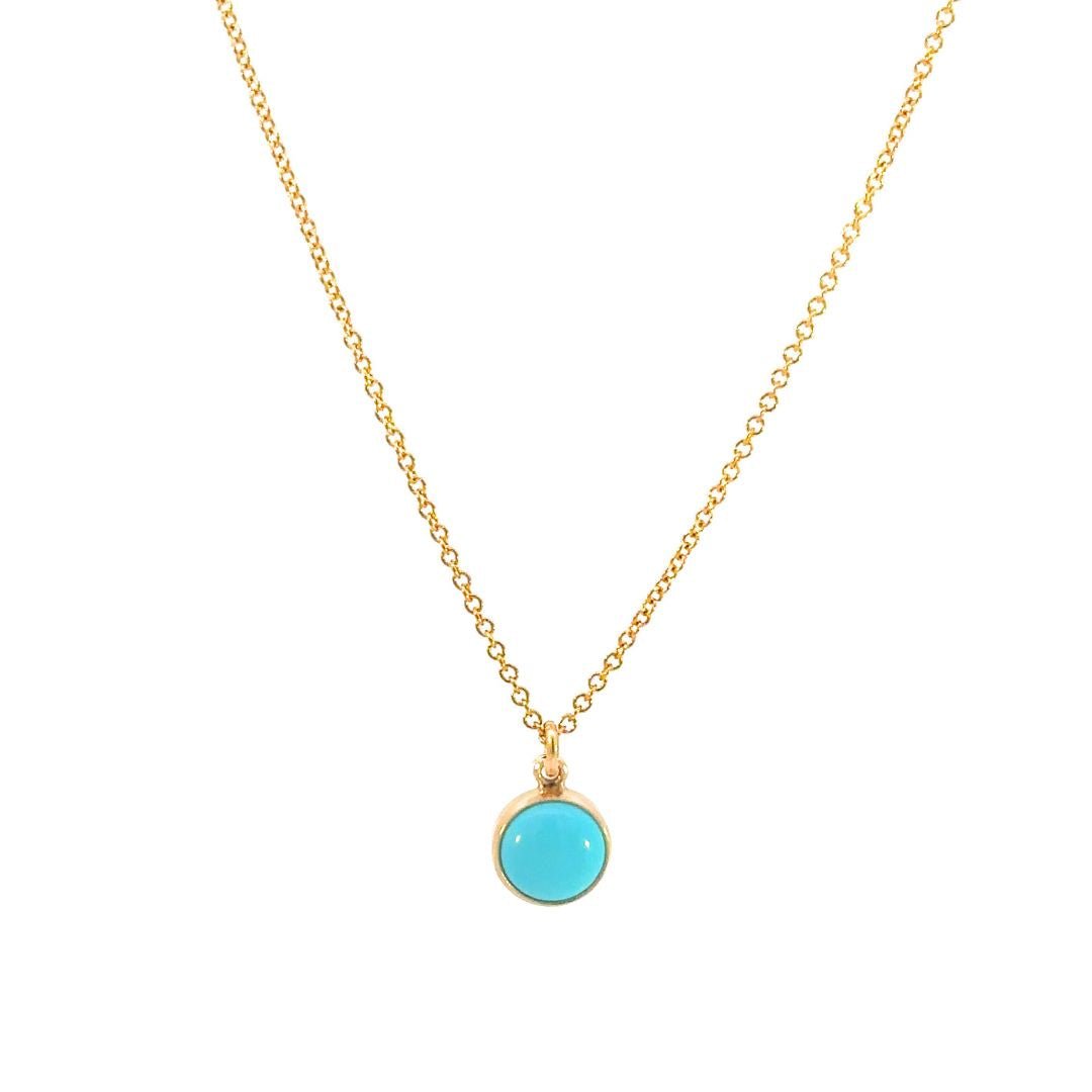 Turquoise Bezel Necklace - Le Serey