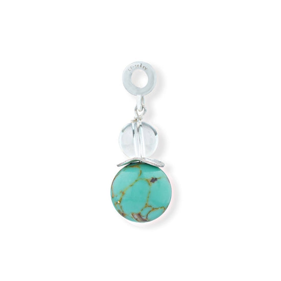 Turquoise + Glass Tulip Charm - Le Serey